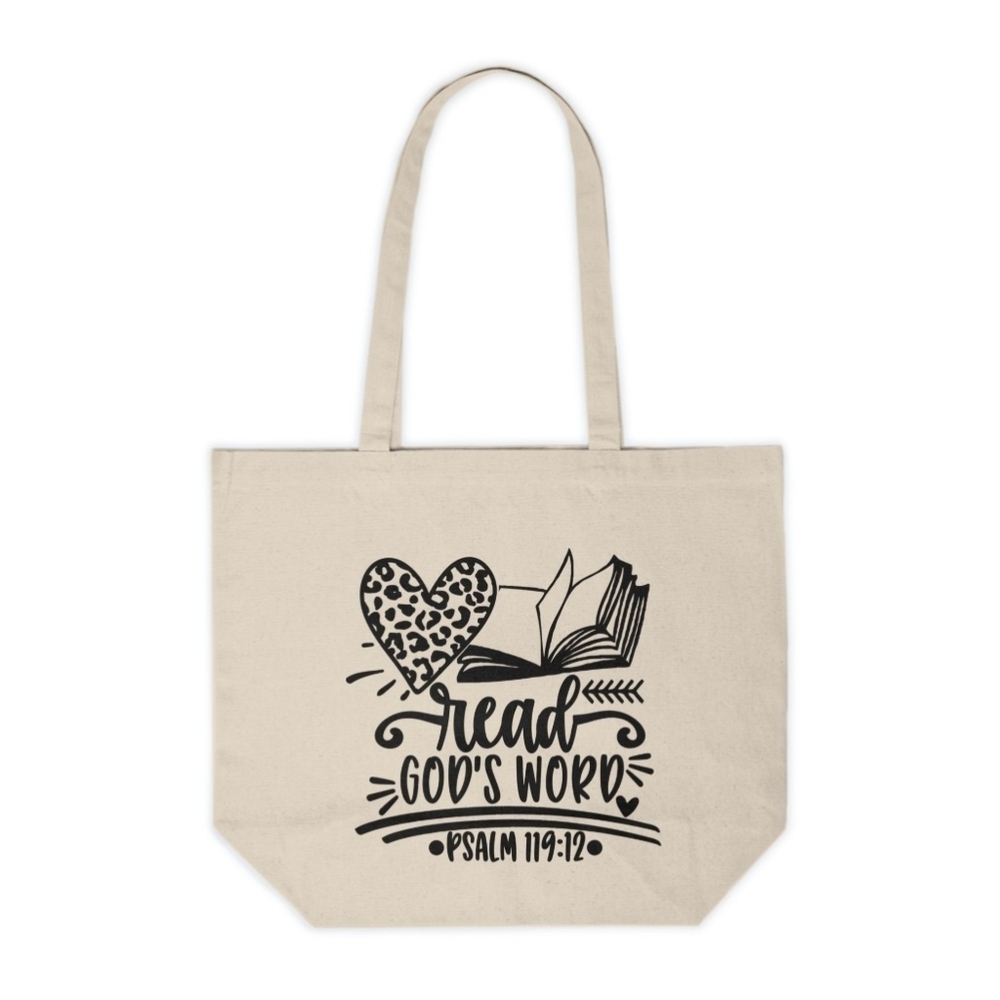 Read God's Word Custom Canvas Tote Bag